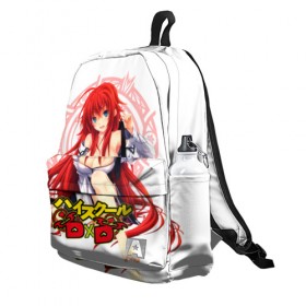 Рюкзак 3D с принтом High School DxD, Риас в городе Новоалтайск, 100% полиэстер | лямки с регулируемой длиной, сверху петелька, чтобы рюкзак можно было повесить на вешалку. Основное отделение закрывается на молнию, как и внешний карман. Внутри два дополнительных кармана, один из которых закрывается на молнию. По бокам два дополнительных кармашка | high school dxd | highschool dxd | rias gremory | аниме | демоны старшей школы | манга | ранобэ | риас | риас гремори | старшая школа dxd | старшая школа демоны против падших | хай сукуру dxd