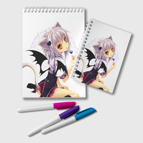 Блокнот с принтом High School DxD Конэко в городе Новоалтайск, 100% бумага | 48 листов, плотность листов — 60 г/м2, плотность картонной обложки — 250 г/м2. Листы скреплены удобной пружинной спиралью. Цвет линий — светло-серый
 | high school dxd | highschool dxd | koneko toujou | аниме | демоны старшей школы | конэко | конэко тодзё | манга | ранобэ | старшая школа dxd | старшая школа демоны против падших