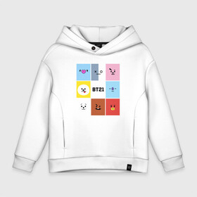 Детское худи Oversize хлопок с принтом BTS BT21 в городе Новоалтайск, френч-терри — 70% хлопок, 30% полиэстер. Мягкий теплый начес внутри —100% хлопок | боковые карманы, эластичные манжеты и нижняя кромка, капюшон на магнитной кнопке | bangtan boys | bt21 | bts | bts army | bts stickers | j hope | jimin | jin | jungkook | k pop | rap monster | rapmon | suga | v | бтс | корея | стикеры bts