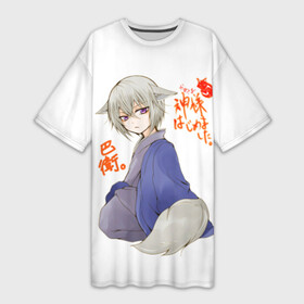 Платье-футболка 3D с принтом Очень приятно Бог в городе Новоалтайск,  |  | anime | kamisama kiss | nanami momozono | tomoe | аниме | камисама кисс | камисама хадзимэмасита | манга | нанами момодзоно | очень приятно бог | томоэ микагэ