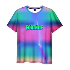Мужская футболка 3D с принтом FORTNITE в городе Новоалтайск, 100% полиэфир | прямой крой, круглый вырез горловины, длина до линии бедер | battle royale | fortnite | fortnite battle royale | futuresynth | game | outrun | retrowave | synth | synthwave | игры | ретровейв | синтвейв | фортнайт