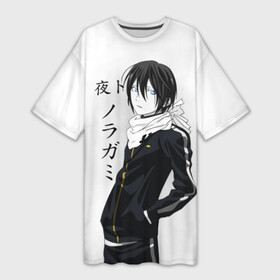 Платье-футболка 3D с принтом ЯБОКУ. Манга в городе Новоалтайск,  |  | anime | noragami | аниме | бездомный бог | манга | норагами | хиёри ики | ято