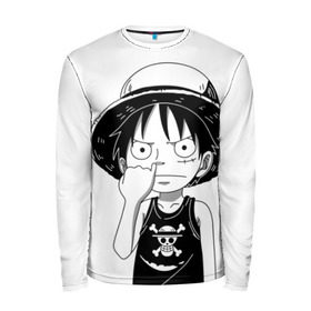 Мужской лонгслив 3D с принтом One Piece в городе Новоалтайск, 100% полиэстер | длинные рукава, круглый вырез горловины, полуприлегающий силуэт | monkey d. luffy | one piece | tony tony chopper | аниме | большой куш | ван пис | ванпис | манга | манки д. луффи | пираты | пираты соломенной шляпы | тони тони чоппер