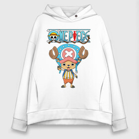Женское худи Oversize хлопок с принтом One Piece в городе Новоалтайск, френч-терри — 70% хлопок, 30% полиэстер. Мягкий теплый начес внутри —100% хлопок | боковые карманы, эластичные манжеты и нижняя кромка, капюшон на магнитной кнопке | monkey d. luffy | one piece | tony tony chopper | аниме | большой куш | ван пис | ванпис | манга | манки д. луффи | пираты | пираты соломенной шляпы | тони тони чоппер
