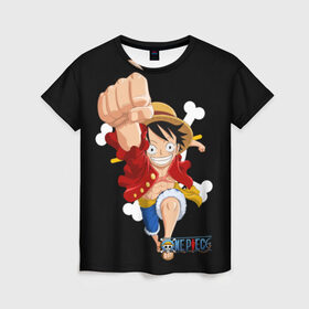 Женская футболка 3D с принтом One Piece в городе Новоалтайск, 100% полиэфир ( синтетическое хлопкоподобное полотно) | прямой крой, круглый вырез горловины, длина до линии бедер | monkey d. luffy | one piece | tony tony chopper | аниме | большой куш | ван пис | ванпис | манга | манки д. луффи | пираты | пираты соломенной шляпы | тони тони чоппер