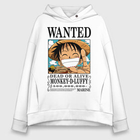 Женское худи Oversize хлопок с принтом One Piece в городе Новоалтайск, френч-терри — 70% хлопок, 30% полиэстер. Мягкий теплый начес внутри —100% хлопок | боковые карманы, эластичные манжеты и нижняя кромка, капюшон на магнитной кнопке | monkey d. luffy | one piece | tony tony chopper | аниме | большой куш | ван пис | ванпис | манга | манки д. луффи | пираты | пираты соломенной шляпы | тони тони чоппер