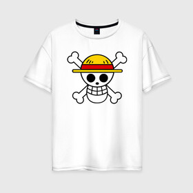 Женская футболка хлопок Oversize с принтом One Piece в городе Новоалтайск, 100% хлопок | свободный крой, круглый ворот, спущенный рукав, длина до линии бедер
 | monkey d. luffy | one piece | tony tony chopper | аниме | большой куш | ван пис | ванпис | манга | манки д. луффи | пираты | пираты соломенной шляпы | тони тони чоппер