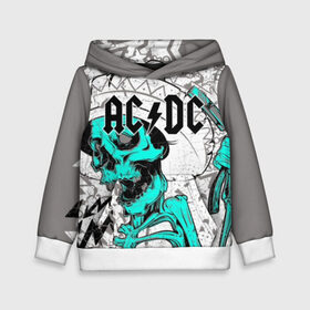 Детская толстовка 3D с принтом AC/DC в городе Новоалтайск, 100% полиэстер | двухслойный капюшон со шнурком для регулировки, мягкие манжеты на рукавах и по низу толстовки, спереди карман-кенгуру с мягким внутренним слоем | ac dc | acdc | back in black | columbia | epic | force | guitar | pop | rock | vevo | ангус | блюз | рок | хард | янг
