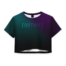 Женская футболка Cropp-top с принтом Fortnite в городе Новоалтайск, 100% полиэстер | круглая горловина, длина футболки до линии талии, рукава с отворотами | 1 | 2019 | 2020 | battle | cs go | fortnite | game | gamer | howl | llama | new | space | битва | воин | вой | война | дракон | игра | королевская | космос | лама | лого | надпись | новинка | оружие | предводитель | роял | симулят