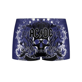 Мужские трусы 3D с принтом AC/DC в городе Новоалтайск, 50% хлопок, 50% полиэстер | классическая посадка, на поясе мягкая тканевая резинка | ac dc | acdc | back in black | columbia | epic | force | guitar | pop | rock | vevo | ангус | блюз | рок | хард | янг