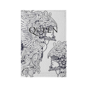 Обложка для паспорта матовая кожа с принтом Queen  в городе Новоалтайск, натуральная матовая кожа | размер 19,3 х 13,7 см; прозрачные пластиковые крепления | bohemian | brian | freddie | john | mercury | must go on | queen | rhapsody | roger | taylor | the miracle | the show | роджер тейлор | фредди меркьюри