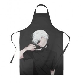 Фартук 3D с принтом Kaneki Ken в городе Новоалтайск, 100% полиэстер | общий размер — 65 х 85 см, ширина нагрудника — 26 см, горловина — 53 см, длина завязок — 54 см, общий обхват в поясе — 173 см. Принт на завязках и на горловине наносится с двух сторон, на основной части фартука — только с внешней стороны | anteiku | ghoul | kaneki | ken | tokyo | антейку | гуль | канеки | кен | токийский