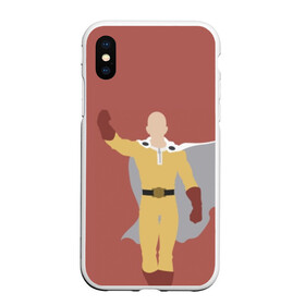 Чехол для iPhone XS Max матовый с принтом Saitama в городе Новоалтайск, Силикон | Область печати: задняя сторона чехла, без боковых панелей | hero | man | one | one punch | punch | punch man | saitama | super | superhero | ванпанчмен | герой | сайтама | супер | супергерой