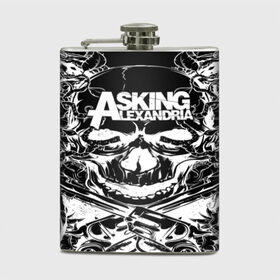 Фляга с принтом Asking Alexandria в городе Новоалтайск, металлический корпус | емкость 0,22 л, размер 125 х 94 мм. Виниловая наклейка запечатывается полностью | Тематика изображения на принте: aa | ben bruce | death | destiny | from | metal | rock | sumerian | to | йорк | метал | рок | хард | хеви | электроникор