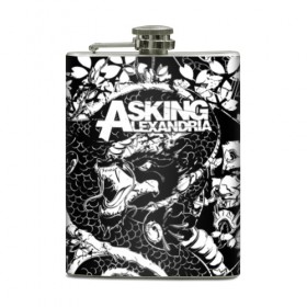 Фляга с принтом Asking Alexandria в городе Новоалтайск, металлический корпус | емкость 0,22 л, размер 125 х 94 мм. Виниловая наклейка запечатывается полностью | Тематика изображения на принте: aa | ben bruce | death | destiny | from | metal | rock | sumerian | to | йорк | метал | рок | хард | хеви | электроникор