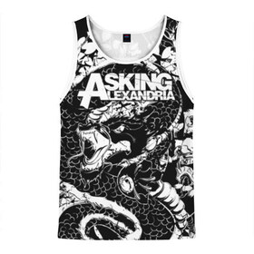 Мужская майка 3D с принтом Asking Alexandria в городе Новоалтайск, 100% полиэстер | круглая горловина, приталенный силуэт, длина до линии бедра. Пройма и горловина окантованы тонкой бейкой | aa | ben bruce | death | destiny | from | metal | rock | sumerian | to | йорк | метал | рок | хард | хеви | электроникор
