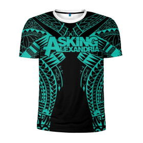 Мужская футболка 3D спортивная с принтом Asking Alexandria  в городе Новоалтайск, 100% полиэстер с улучшенными характеристиками | приталенный силуэт, круглая горловина, широкие плечи, сужается к линии бедра | aa | ben bruce | death | destiny | from | metal | rock | sumerian | to | йорк | метал | рок | хард | хеви | электроникор