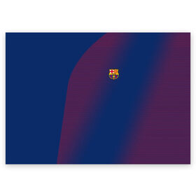 Поздравительная открытка с принтом FC BARCELONA (BARCA). в городе Новоалтайск, 100% бумага | плотность бумаги 280 г/м2, матовая, на обратной стороне линовка и место для марки
 | 