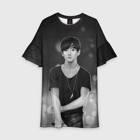 Детское платье 3D с принтом BTS Jungkook в городе Новоалтайск, 100% полиэстер | прямой силуэт, чуть расширенный к низу. Круглая горловина, на рукавах — воланы | bts | jimin | jin | jungkook | k pop | kim taehyung | korean | suga | бтс | джонгук | ким сокчин | ким тэ хён | корейский поп | корея | мин юнги | пак | суга | чимин | чон