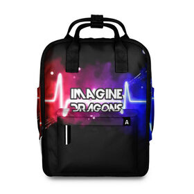 Женский рюкзак 3D с принтом imagine dragons в городе Новоалтайск, 100% полиэстер | лямки с регулируемой длиной, сверху ручки, чтобы рюкзак нести как сумку. Основное отделение закрывается на молнию, как и внешний карман. Внутри два дополнительных кармана, один из которых закрывается на молнию. По бокам два дополнительных кармашка, куда поместится маленькая бутылочка
 | destiny | from | imagine dragons | metal death | rock | альтернатива | метал | рок | хард | хеви | электроникор
