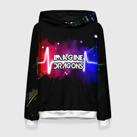 Женская толстовка 3D с принтом imagine dragons в городе Новоалтайск, 100% полиэстер  | двухслойный капюшон со шнурком для регулировки, мягкие манжеты на рукавах и по низу толстовки, спереди карман-кенгуру с мягким внутренним слоем. | destiny | from | imagine dragons | metal death | rock | альтернатива | метал | рок | хард | хеви | электроникор