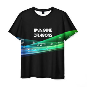 Мужская футболка 3D с принтом imagine dragons music в городе Новоалтайск, 100% полиэфир | прямой крой, круглый вырез горловины, длина до линии бедер | destiny | from | imagine dragons | metal death | rock | альтернатива | метал | рок | хард | хеви | электроникор
