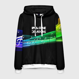 Мужская толстовка 3D с принтом imagine dragons music в городе Новоалтайск, 100% полиэстер | двухслойный капюшон со шнурком для регулировки, мягкие манжеты на рукавах и по низу толстовки, спереди карман-кенгуру с мягким внутренним слоем. | destiny | from | imagine dragons | metal death | rock | альтернатива | метал | рок | хард | хеви | электроникор