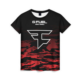 Женская футболка 3D с принтом Faze clan - Jersey pro 2019 в городе Новоалтайск, 100% полиэфир ( синтетическое хлопкоподобное полотно) | прямой крой, круглый вырез горловины, длина до линии бедер | 0x000000123 | clan | csgo | faze | ксго | фейз