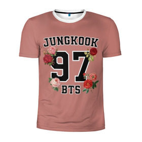 Мужская футболка 3D спортивная с принтом JUNGKOOK 97 BTS в городе Новоалтайск, 100% полиэстер с улучшенными характеристиками | приталенный силуэт, круглая горловина, широкие плечи, сужается к линии бедра | bangtan | bighit | boy | fake love | j hope | jimin | jin | jungkook | korea | kpop | live | luv | mic drop | rm | suga | v | with | бтс | кей | поп