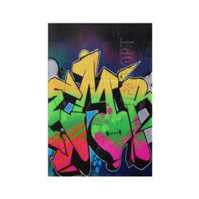 Обложка для паспорта матовая кожа с принтом STREET ART в городе Новоалтайск, натуральная матовая кожа | размер 19,3 х 13,7 см; прозрачные пластиковые крепления | grafiti | paint | street art | urban | город | граффити | искусство | кирпичи | краски | рисунки | стена | улицы | уличное искусство
