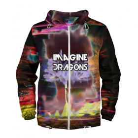Мужская ветровка 3D с принтом Imagine Dragons в городе Новоалтайск, 100% полиэстер | подол и капюшон оформлены резинкой с фиксаторами, два кармана без застежек по бокам, один потайной карман на груди | destiny | from | imagine dragons | metal death | rock | альтернатива | метал | рок | хард | хеви | электроникор