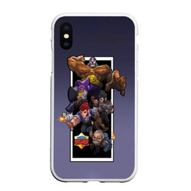 Чехол для iPhone XS Max матовый с принтом Brawl Stars в городе Новоалтайск, Силикон | Область печати: задняя сторона чехла, без боковых панелей | brawl stars | jessie | leon | spike | бравл старс | джесси | леон | спайк