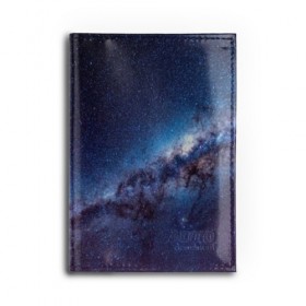 Обложка для автодокументов с принтом Млечный путь в городе Новоалтайск, натуральная кожа |  размер 19,9*13 см; внутри 4 больших “конверта” для документов и один маленький отдел — туда идеально встанут права | 