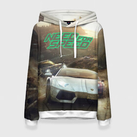Женская толстовка 3D с принтом Need for Speed в городе Новоалтайск, 100% полиэстер  | двухслойный капюшон со шнурком для регулировки, мягкие манжеты на рукавах и по низу толстовки, спереди карман-кенгуру с мягким внутренним слоем. | games | most | nfs mw | off | payback | racing | rip | wanted | авто | вип | гонки | жажда скорости | класс | машины | нид | симулятор | фор