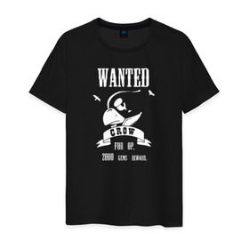 Мужская футболка хлопок с принтом Crow wanted - Brawl Stars в городе Новоалтайск, 100% хлопок | прямой крой, круглый вырез горловины, длина до линии бедер, слегка спущенное плечо. | Тематика изображения на принте: brawl stars | moba | барли | ворон | джин | динамайк | дэррил | игра | карл | кольт | леон | мортис | нита | пайпер | пенни | поко | пэм | рико | спайк | тара | фрэнк | шелли | эль примо