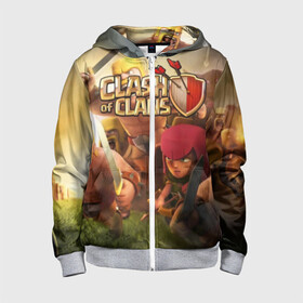 Детская толстовка 3D на молнии с принтом Clash of Clans в городе Новоалтайск, 100% полиэстер |  манжеты и пояс оформлены широкой мягкой резинкой, двухслойный капюшон со шнурком для регулировки, спереди карманы и застежка-молния
 | base | clan wars | coc | hall | hog rider | royale | town | trap | база | гоблин | золото | клеш оф кленс | кок | крепость | кристаллы | трофей | эликсир