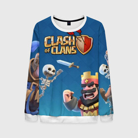 Мужской свитшот 3D с принтом Clash of Clans в городе Новоалтайск, 100% полиэстер с мягким внутренним слоем | круглый вырез горловины, мягкая резинка на манжетах и поясе, свободная посадка по фигуре | base | clan wars | coc | hall | hog rider | royale | town | trap | база | гоблин | золото | клеш оф кленс | кок | крепость | кристаллы | трофей | эликсир
