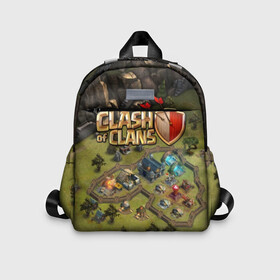 Детский рюкзак 3D с принтом Clash of Clans в городе Новоалтайск, 100% полиэстер | лямки с регулируемой длиной, сверху петелька, чтобы рюкзак можно было повесить на вешалку. Основное отделение закрывается на молнию, как и внешний карман. Внутри дополнительный карман. По бокам два дополнительных кармашка | base | clan wars | coc | hall | hog rider | royale | town | trap | база | гоблин | золото | клеш оф кленс | кок | крепость | кристаллы | трофей | эликсир