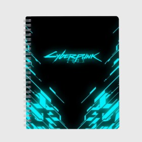 Тетрадь с принтом CYBERPUNK 2077 в городе Новоалтайск, 100% бумага | 48 листов, плотность листов — 60 г/м2, плотность картонной обложки — 250 г/м2. Листы скреплены сбоку удобной пружинной спиралью. Уголки страниц и обложки скругленные. Цвет линий — светло-серый
 | Тематика изображения на принте: 2019 | cd project red | cyberpunk 2077 | future | hack | night city | samurai | sci fi | андроиды | безумие | будущее | киберпанк 2077 | логотип | роботы | самураи | фантастика | цифры