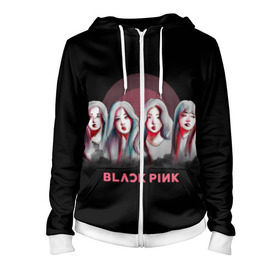 Женская толстовка 3D на молнии с принтом BlackPink в городе Новоалтайск, 100% полиэстер | длина до линии бедра, манжеты и пояс оформлены мягкой тканевой резинкой, двухслойный капюшон со шнурком для регулировки, спереди молния, по бокам два кармана | black | blackpink | chae | jennie | jisoo | k pop | kim | lalisa | lisa | manoban | park | pink | rose | young | дженни | джису | ён | ким | лалиса | лиса | манобан | пак | розэ | че