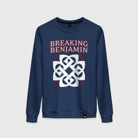 Женский свитшот хлопок с принтом Breaking Benjamin в городе Новоалтайск, 100% хлопок | прямой крой, круглый вырез, на манжетах и по низу широкая трикотажная резинка  | breaking benjamin | dark before dawn | dear agony | phobia | saturate | we are not alone | бенджамин бернли | группы | метал | музыка | рок | хард рок