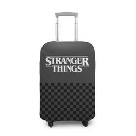 Чехол для чемодана 3D с принтом STRANGER THINGS Gray в городе Новоалтайск, 86% полиэфир, 14% спандекс | двустороннее нанесение принта, прорези для ручек и колес | 11 | 3 сезон | eleven | logo | netflix | stranger | things | дела | крайне | лого | логотип | одинадцать | одиннадцать | очень | события | странные | стренджер