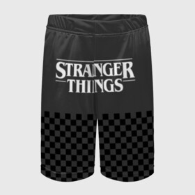 Детские спортивные шорты 3D с принтом STRANGER THINGS Gray в городе Новоалтайск,  100% полиэстер
 | пояс оформлен широкой мягкой резинкой, ткань тянется
 | 11 | 3 сезон | eleven | logo | netflix | stranger | things | дела | крайне | лого | логотип | одинадцать | одиннадцать | очень | события | странные | стренджер