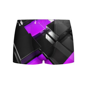 Мужские трусы 3D с принтом Неоновые кубы в городе Новоалтайск, 50% хлопок, 50% полиэстер | классическая посадка, на поясе мягкая тканевая резинка | abstraction | carbon | geometry | optic | optical | pattern | visual | абстракция | геометрия | движение | линии | оптический узор | психоделика | текстуры | узор