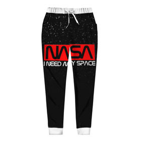 Женские брюки 3D с принтом NASA (НА СПИНЕ) в городе Новоалтайск, полиэстер 100% | прямой крой, два кармана без застежек по бокам, с мягкой трикотажной резинкой на поясе и по низу штанин. В поясе для дополнительного комфорта — широкие завязки | galaxy | nasa | space | space company | star | астрономия | галактика | звезды | космическая компания | космос | наса