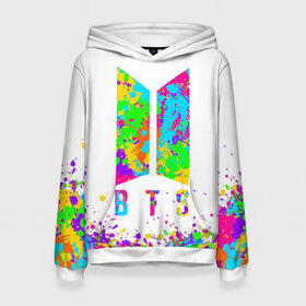 Женская толстовка 3D с принтом BTS COLORS в городе Новоалтайск, 100% полиэстер  | двухслойный капюшон со шнурком для регулировки, мягкие манжеты на рукавах и по низу толстовки, спереди карман-кенгуру с мягким внутренним слоем. | bangtan boys | bt21 | bts | bts army | bts stickers | j hope | jimin | jin | jungkook | k pop | rap monster | rapmon | suga | v | бтс | корея | стикеры bts