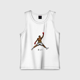 Детская майка хлопок с принтом Ali Jordan в городе Новоалтайск,  |  | basketball | box | boxing | bruce lee | champion | dragon | fight | fighter | jordan | michael | muay thai | team | tiger | ufc | али | баскетбол | бой | бокс | боксер | борьба | брюс ли | джордан | дзюдо | дракон | един | карате | контакт | кулак | лев |