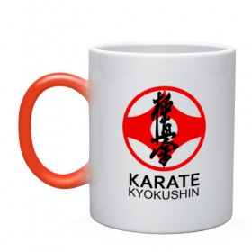 Кружка хамелеон с принтом Karate Kyokushin в городе Новоалтайск, керамика | меняет цвет при нагревании, емкость 330 мл | box | boxing | bruce lee | champion | dragon | fight | fighter | judo | muay thai | team | tiger | ufc | али | боевые | боец | бой | бокс | боксер | борьба | брюс ли | воин | дзюдо | дракон | единоборства | искусство | карате | контакт | кулак | лев