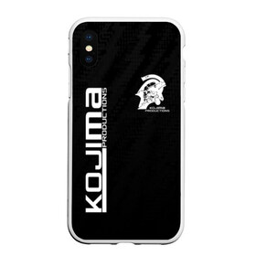 Чехол для iPhone XS Max матовый с принтом KOJIMA PRODUCTIONS в городе Новоалтайск, Силикон | Область печати: задняя сторона чехла, без боковых панелей | bridges | death stranding | fragile express | games | kojima | kojima productions | logo | ludens | игры | кодзима | лого | люденс