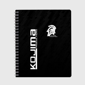 Тетрадь с принтом KOJIMA PRODUCTIONS в городе Новоалтайск, 100% бумага | 48 листов, плотность листов — 60 г/м2, плотность картонной обложки — 250 г/м2. Листы скреплены сбоку удобной пружинной спиралью. Уголки страниц и обложки скругленные. Цвет линий — светло-серый
 | bridges | death stranding | fragile express | games | kojima | kojima productions | logo | ludens | игры | кодзима | лого | люденс